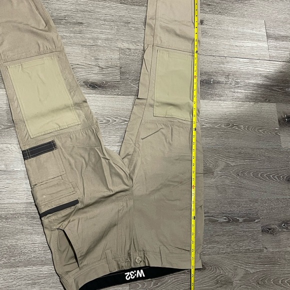 FXD work pants. Tan color dark grey and neon green. Size 32 waist - Picture 12 of 12